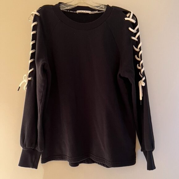 Alice + Olivia Black Cotton Sweater size XS - Picture 1 of 7